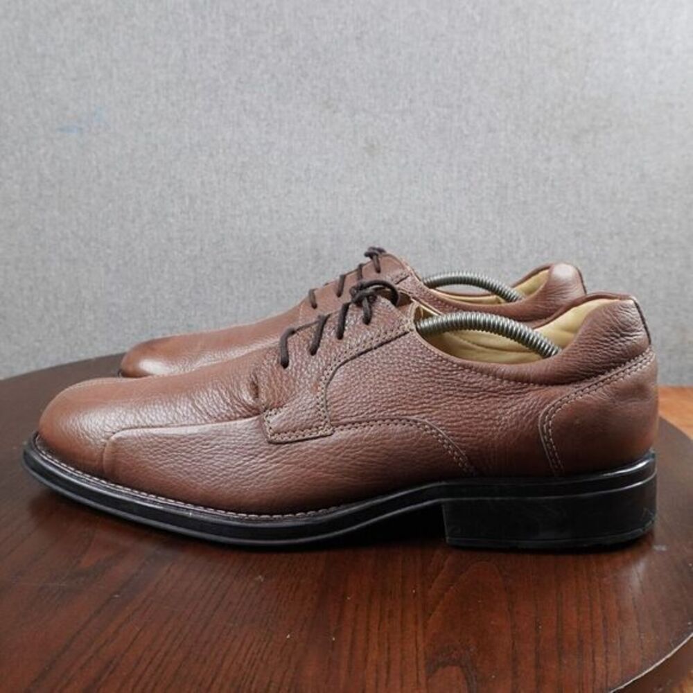 Studio Belvedere Bay Bridge Oxford Size 14D Brown Pebble‎ Leather Dress Lace Up